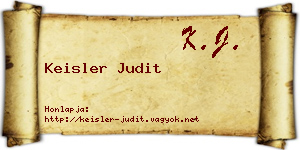 Keisler Judit névjegykártya